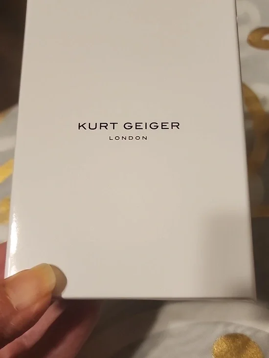 Kurt Geiger Gold Heart Necklace with Blue Crystal Halo - Picture 3 of 3